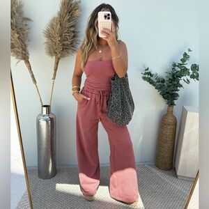 Lounge Luxe Pants Set - Striped